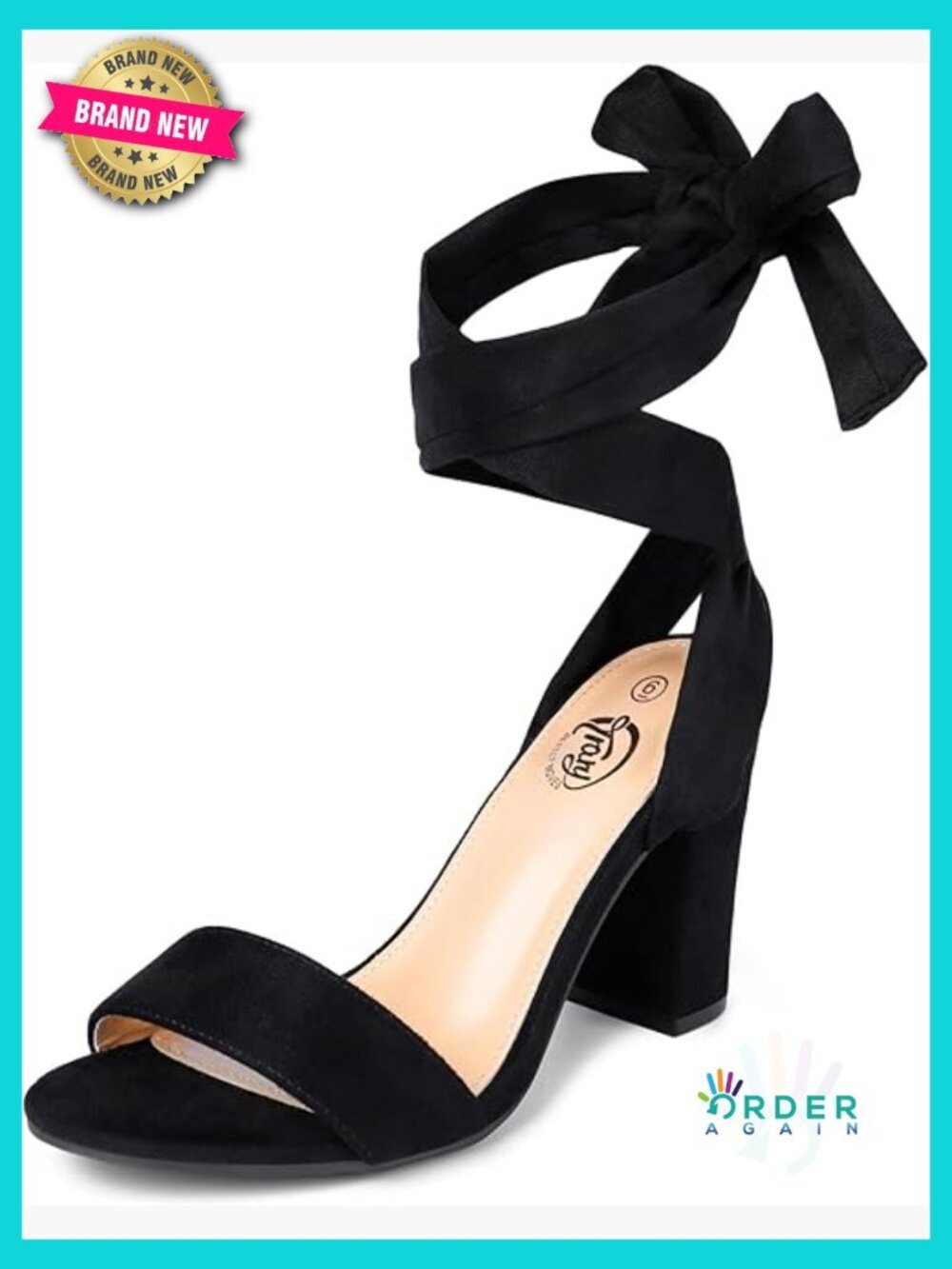 Lace Up Chunky Heels Open Toe Platform Strappy Sandals Wide Width